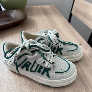 Aelfric Eden White and Green Kids Sneakers